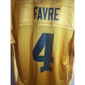 Brett Favre #4 Green Bay Packers Reebok  Football Jersey Men's Medium Yellow